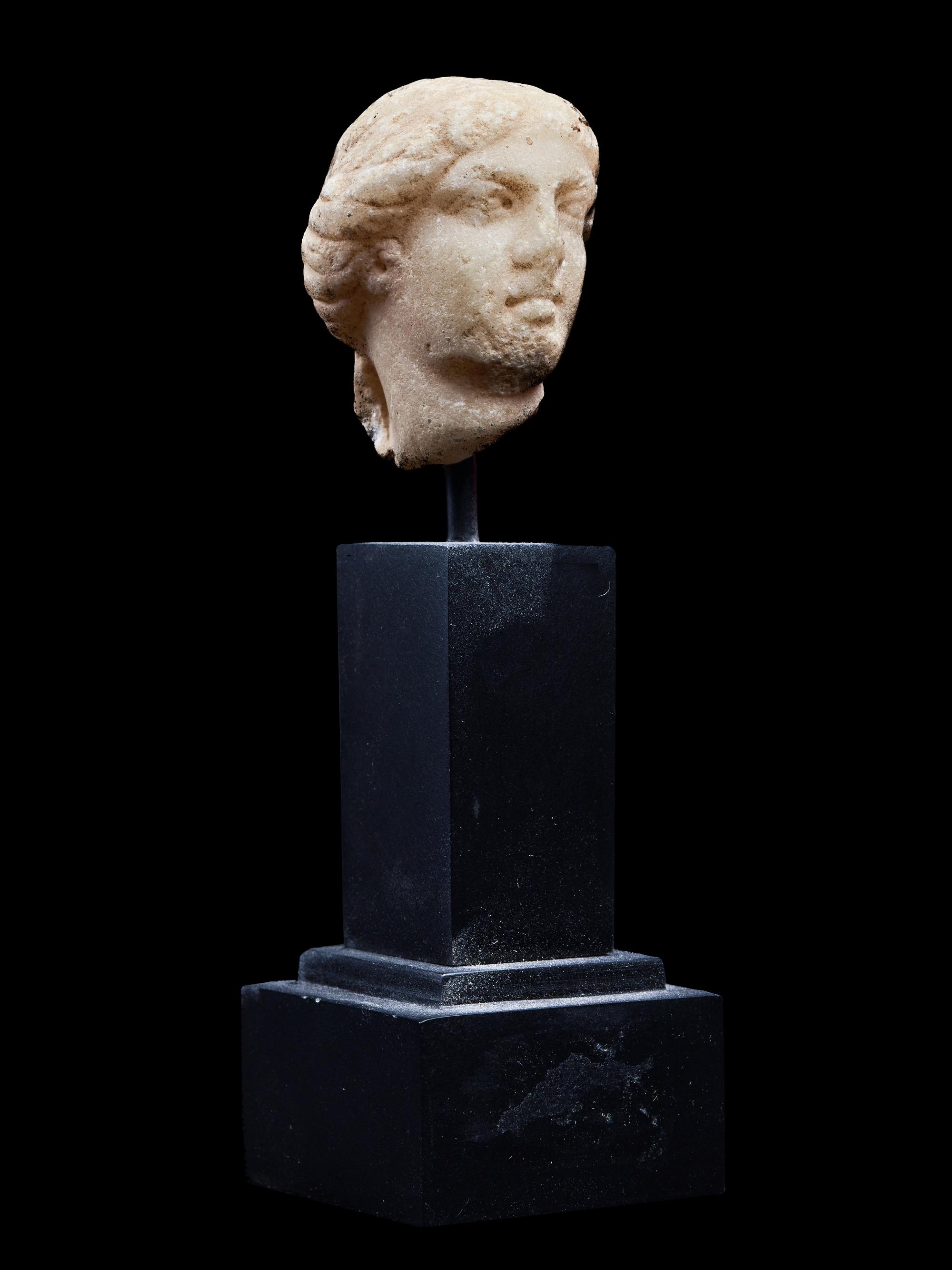 A Roman Marble Head of a Goddess