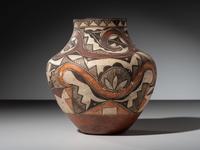 Acoma Four-Color Pottery Olla