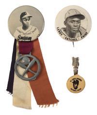 [BASEBALL]. A group of 3 Leroy "Satchel" Paige buttons.
