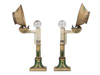 A Pair of Tole Fluid Lamps