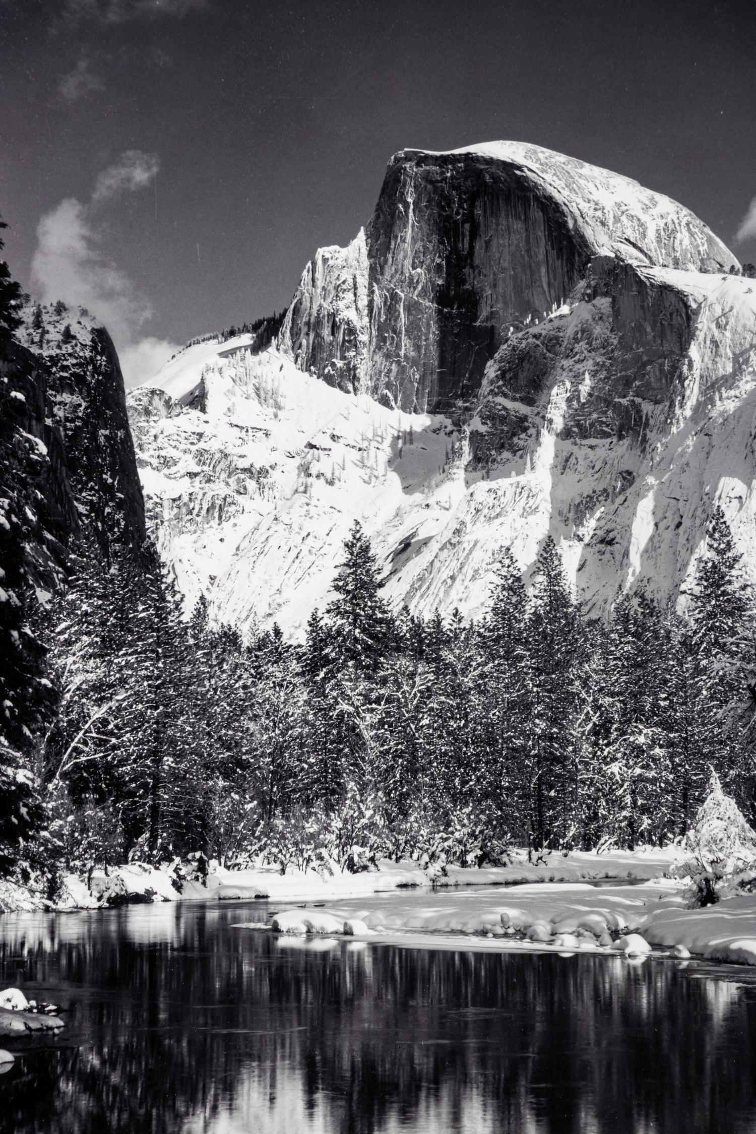 Ansel Adams (1902-1984) Half Dome, Merced River, Winter, Yosemite National Park, California, 1938