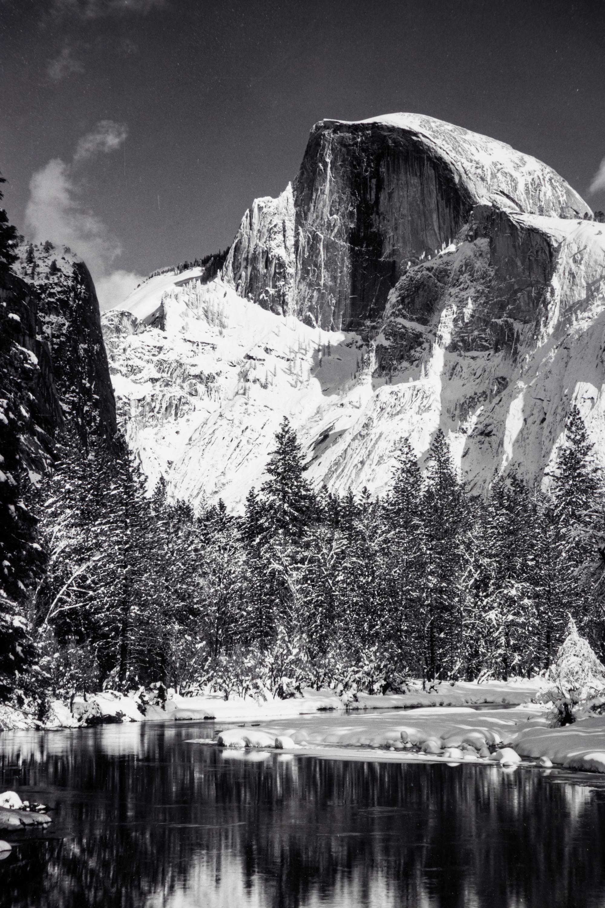 Ansel Adams (1902-1984) Half Dome, Merced River, Winter, Yosemite National Park, California, 1938