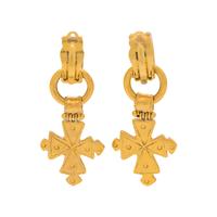 Chanel, Dangling Byzantine Cross Ear Clips