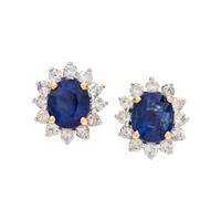 SAPPHIRE AND DIAMOND EARRINGS