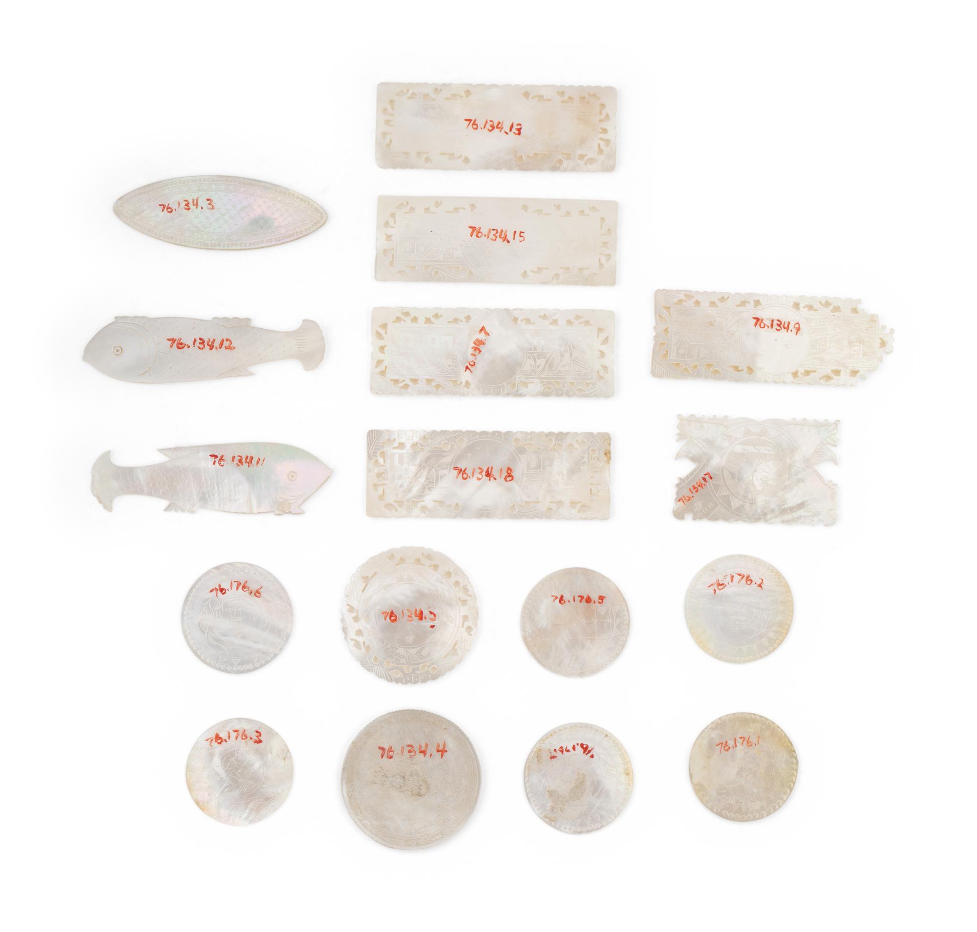 A Collection of Eighteen Mother-of-Pearl Articles
