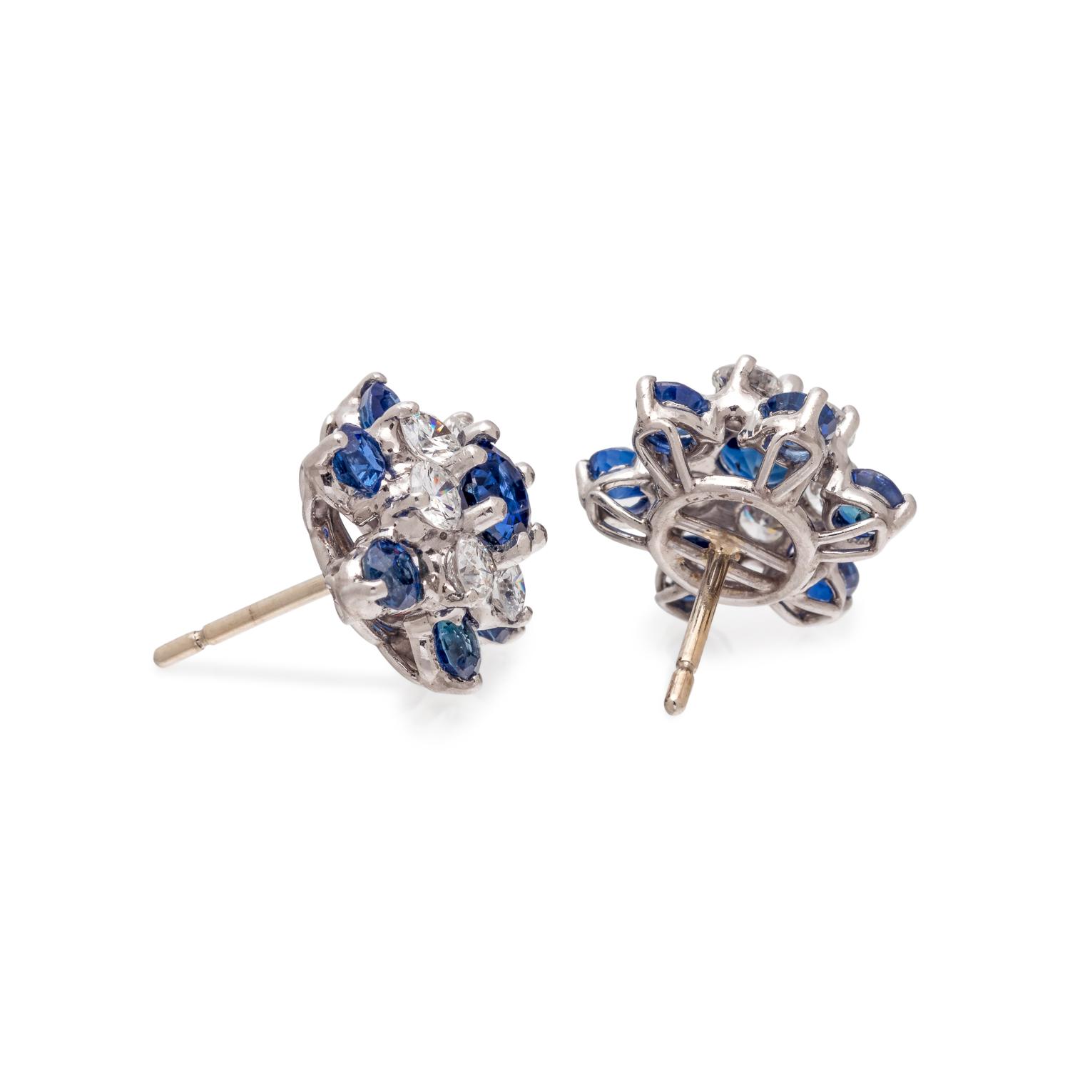 SAPPHIRE AND DIAMOND EARRINGS
