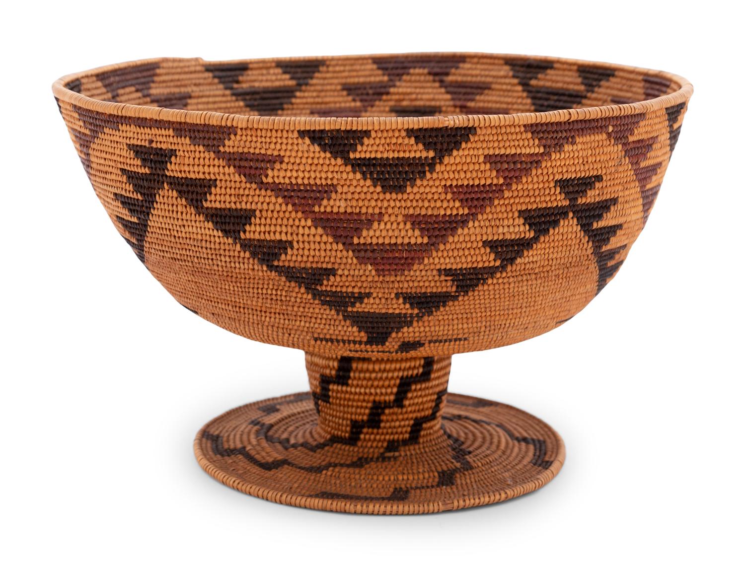 Maidu Polychrome Footed Basket
