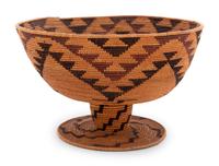 Maidu Polychrome Footed Basket