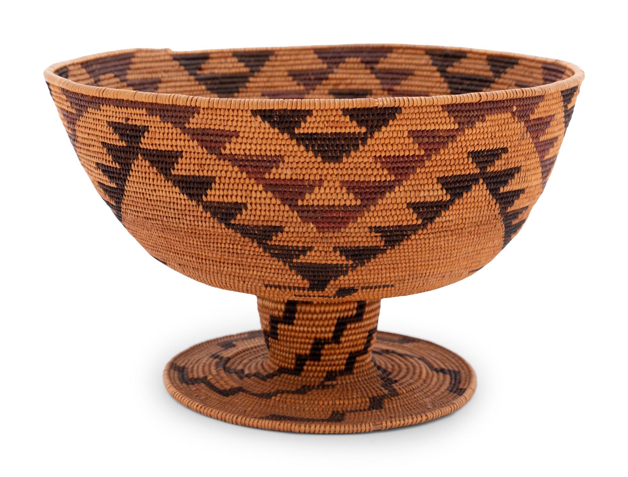 Maidu Polychrome Footed Basket