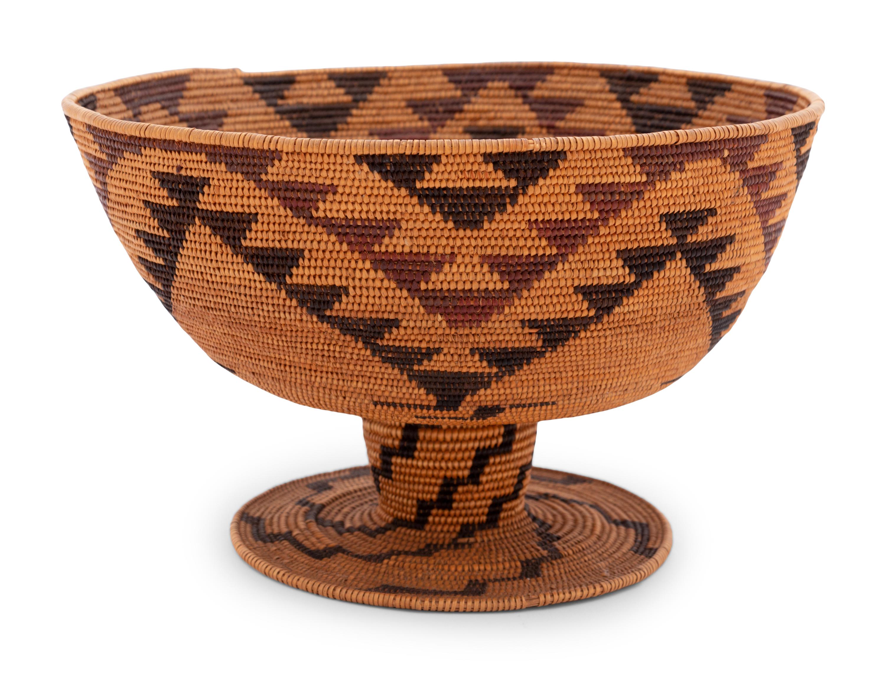 Maidu Polychrome Footed Basket