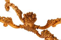 A Rococo Style Giltwood Marble-Top Center Table