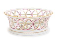 A Herend Porcelain Reticulated Basket