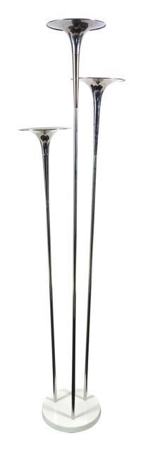 A Chrome Floor Lamp, attributed to Reggiani