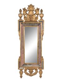 An Italian Baroque Style Giltwood Mirror