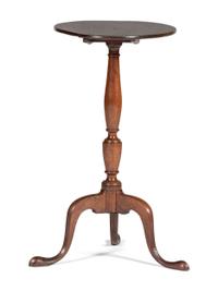 A Federal Walnut Oval Tilt-Top Candlestand