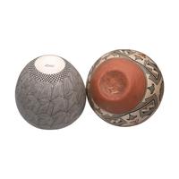 Pair of Large Acoma Pottery Jars