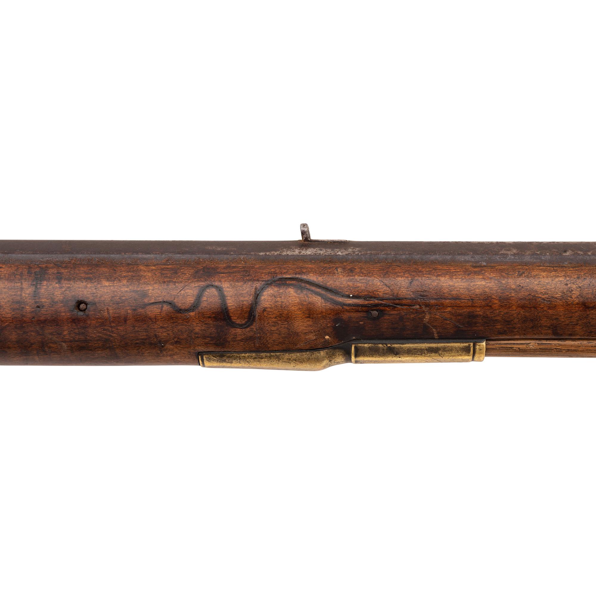 Untouched Incised & Relief Carved Flintlock Rifle by Henry Albright