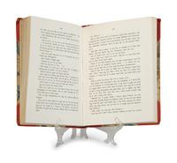 Six Gilt-Tooled Leather Books with Marbled Boards