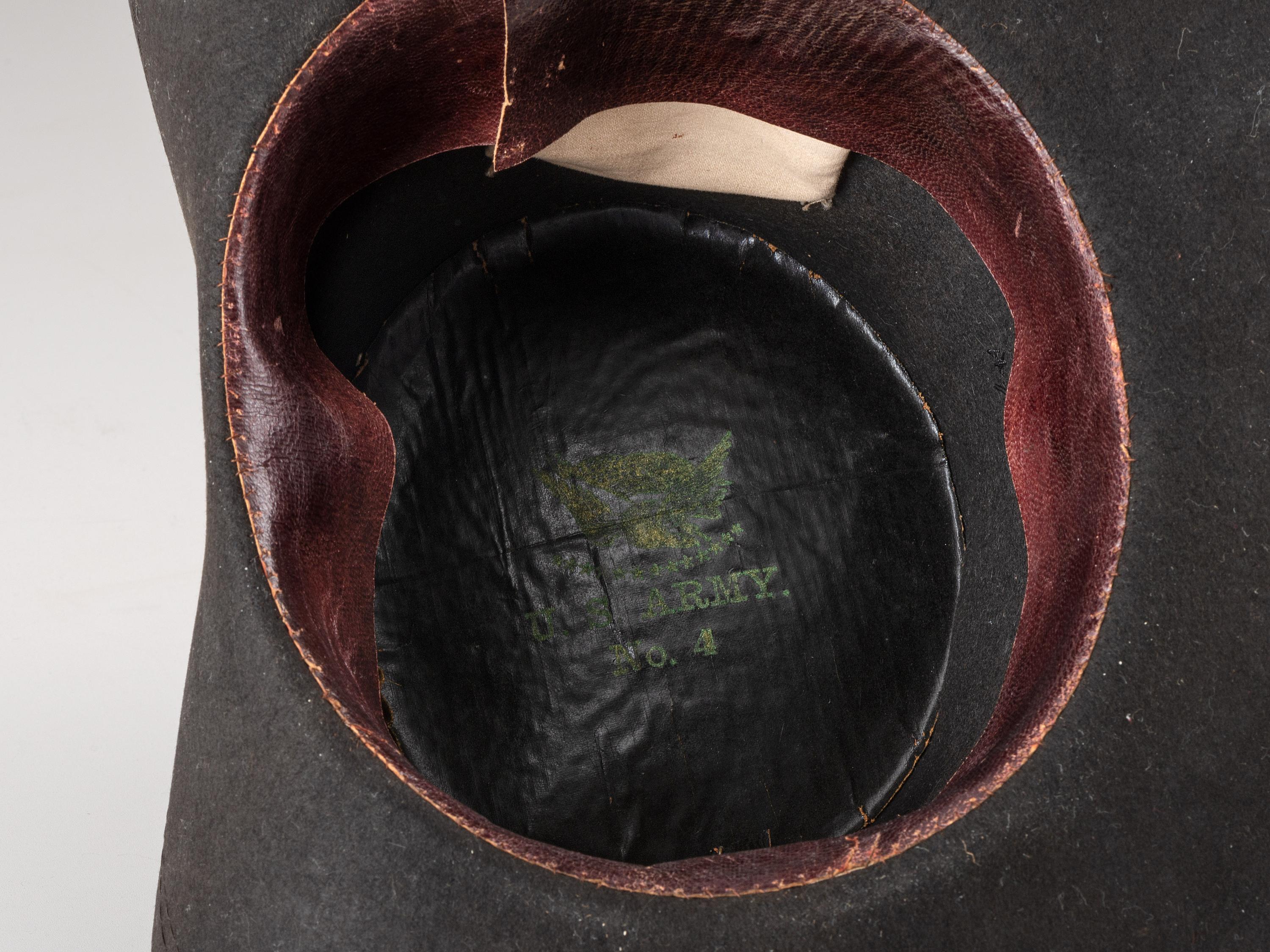 [CIVIL WAR]. Model 1858 Union artillery Hardee hat with added insignia.