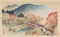 Nomura Yoshimitsu, (1870-1958), Great Bell at the Chionin Temple, Fushimi Inari Mountain,The Pagoda at Yasaka, The Moon over Hirosawa,