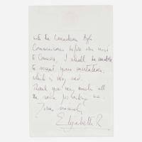[Autographs & Manuscripts] Elizabeth II Autograph letter, signed