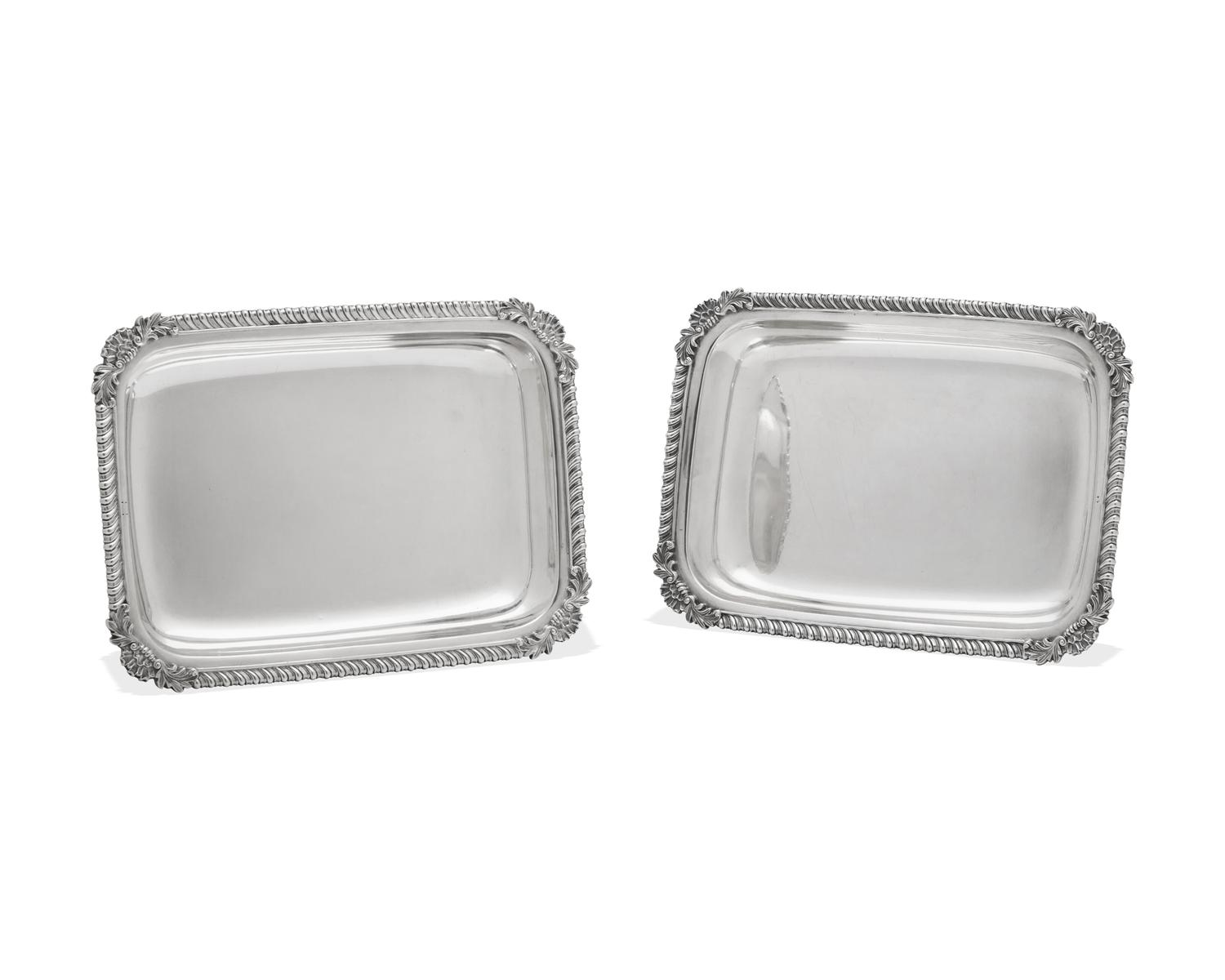 A Pair Of Classical Silver Vegetable Dishes