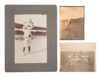 [EARLY PHOTOGRAPHY - SPORTS]. 4 photographs of baseball players, incl. Base Ball Day by Anthony.