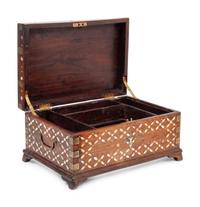 An Anglo-Indian Bone Inlaid Work Box
