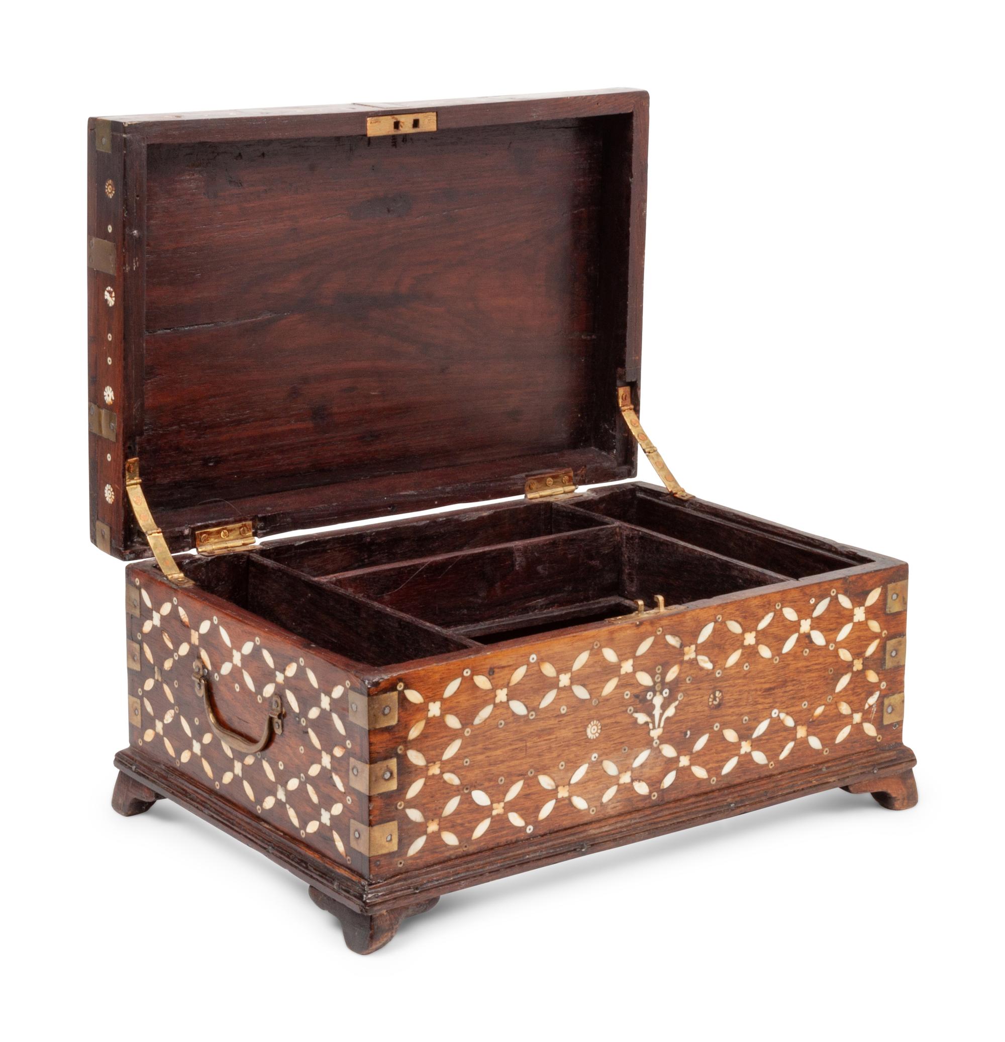 An Anglo-Indian Bone Inlaid Work Box