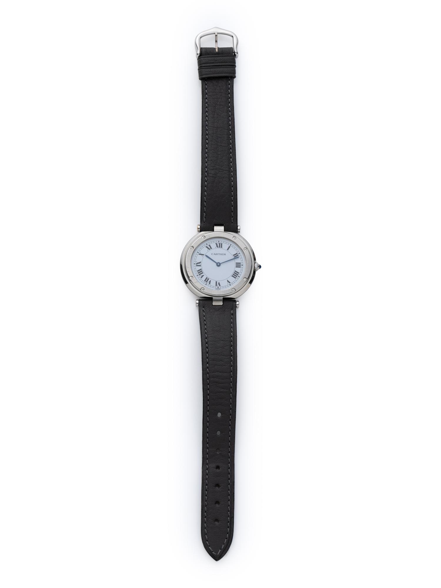 CARTIER, STAINLESS STEEL 'SANTOS DE CARTIER' WRISTWATCH