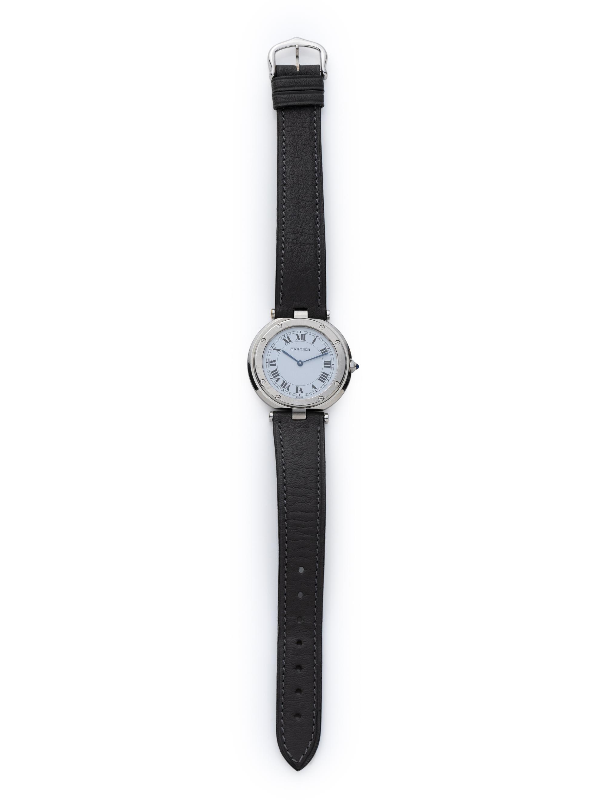 CARTIER, STAINLESS STEEL 'SANTOS DE CARTIER' WRISTWATCH