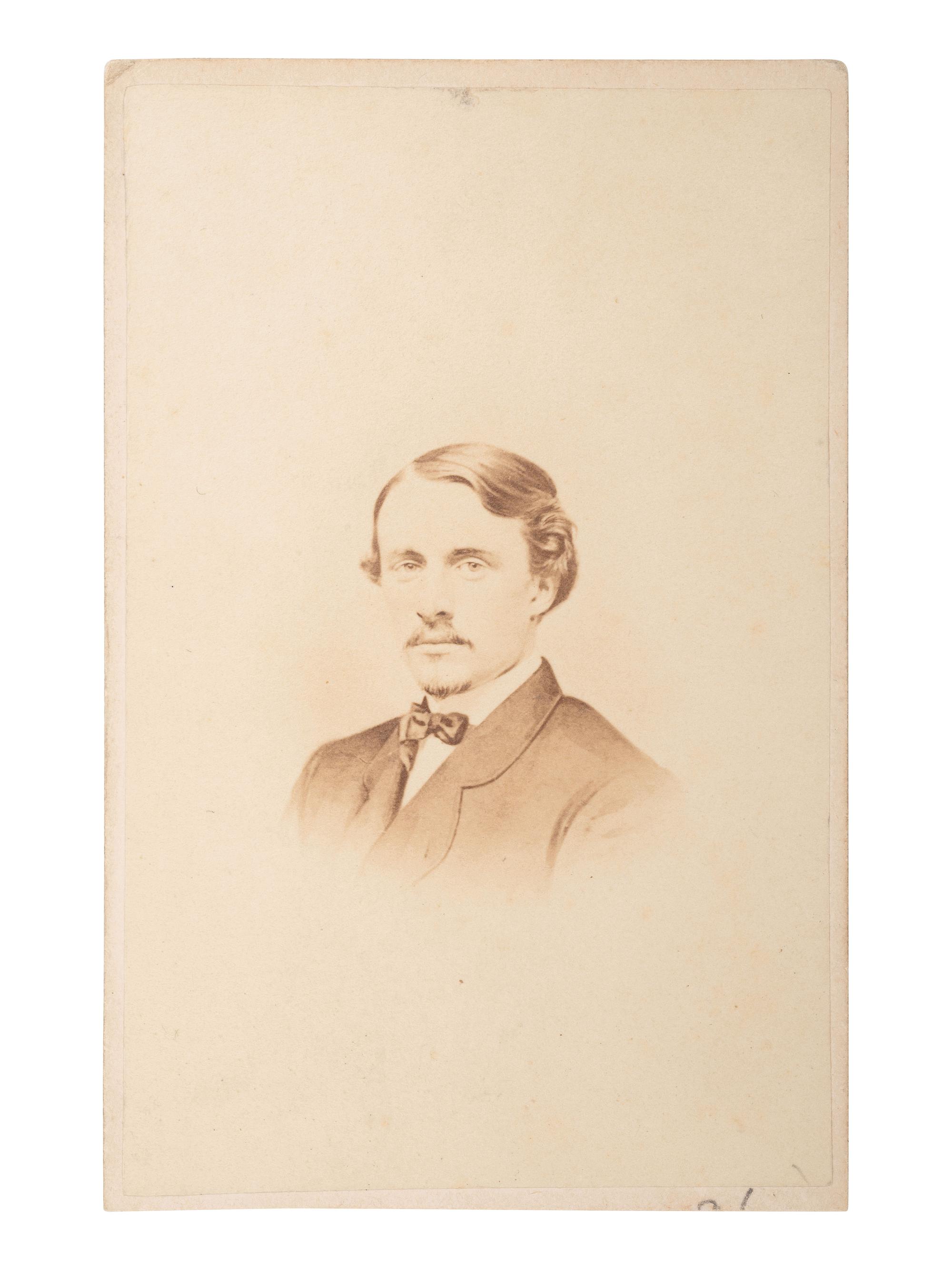 [CIVIL WAR]. CDV of Colonel Robert Gould Shaw, 54th Mass. African American Infantry. Boston: J.W. Black.