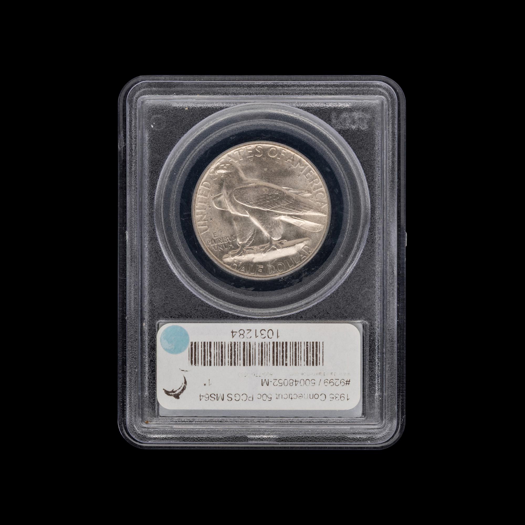 A 1935 Connecticut Commemorative 50c Coin [PCGS MS64]