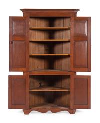 A Federal Style Cherrywood Corner Cabinet