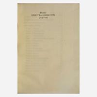 [Private Press] [Doves Press, The] Goethe, Johann Wolfgang von Faust eine tragoedie von Goethe