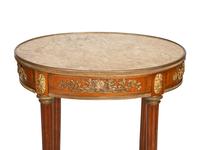 A Louis XVI Style Bronze Mounted Marble-Top Side Table