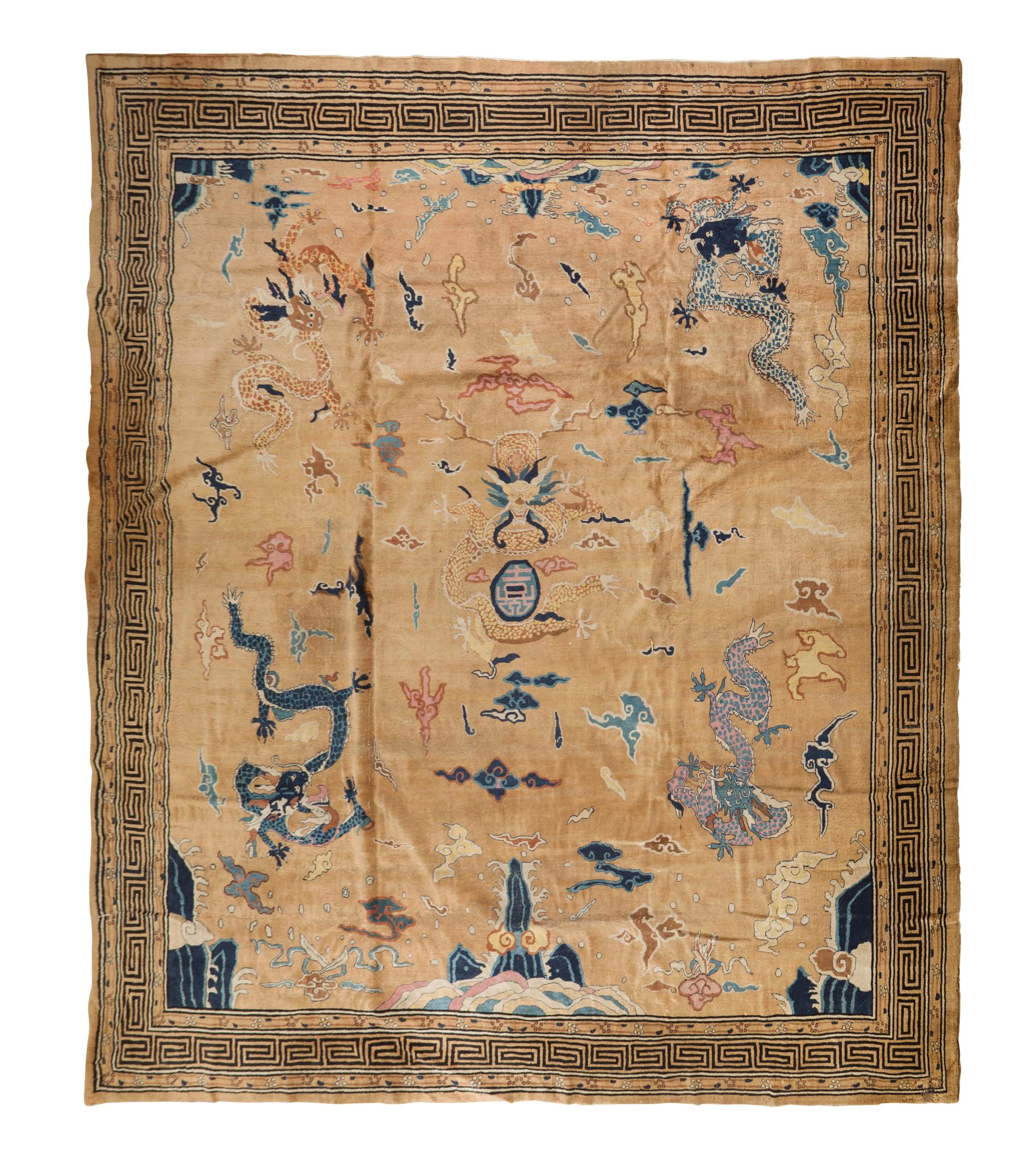 A Laristan Wool Rug in the Chinese Taste