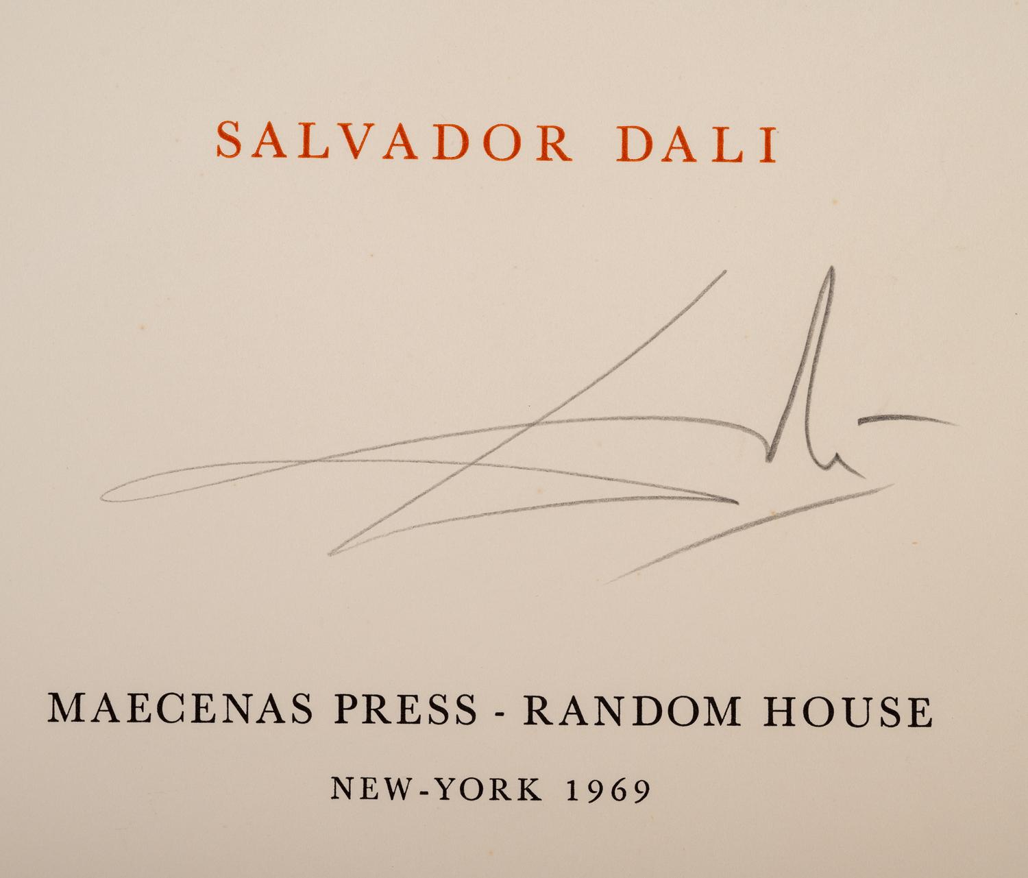 [ARTIST'S BOOK]. DALI, Salvador (1904-1989), illustrator. -- DODGSON, Charles Lutwidge (“Lewis Carroll”) (1832-1898). Alice in Wonderland . New York: W.U.C.U.A. and Maecenas Press - Random House, 1969.