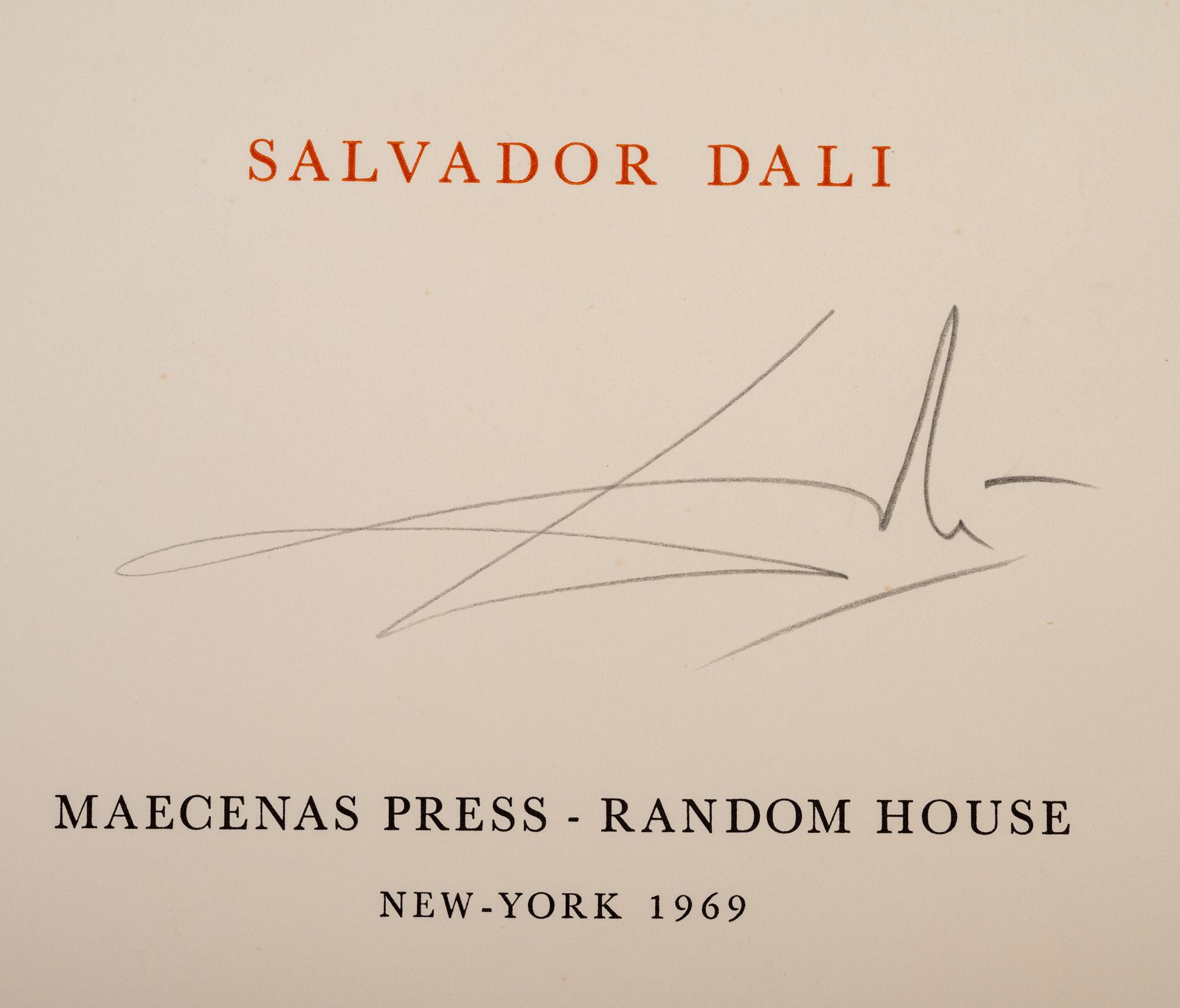 [ARTIST'S BOOK]. DALI, Salvador (1904-1989), illustrator. -- DODGSON, Charles Lutwidge (“Lewis Carroll”) (1832-1898). Alice in Wonderland . New York: W.U.C.U.A. and Maecenas Press - Random House, 1969.