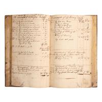 [AMERICANA]. A group of several account books and apprentice books from identified users. [Ca mid-19th century].