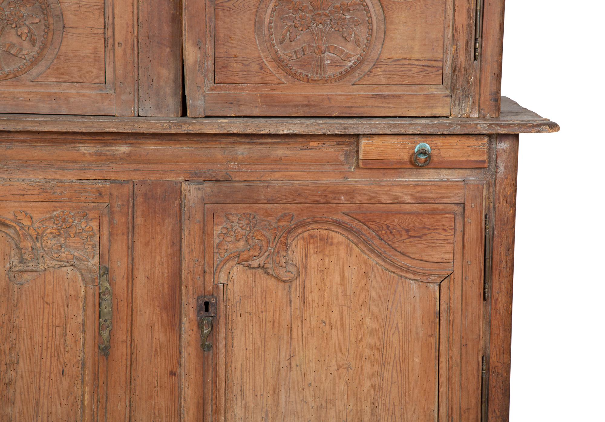 A Louis XV Provincial Walnut Buffet a Deux Corps — 18TH CENTURY