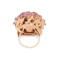 DIAMOND AND AMETHYST RING