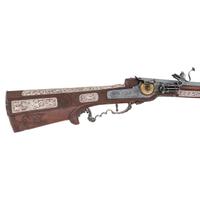 Contemporary Schwabian Wheellock Rifle in the Style of Johann Michael Maucher by John B. Derrick (American, b.1936)