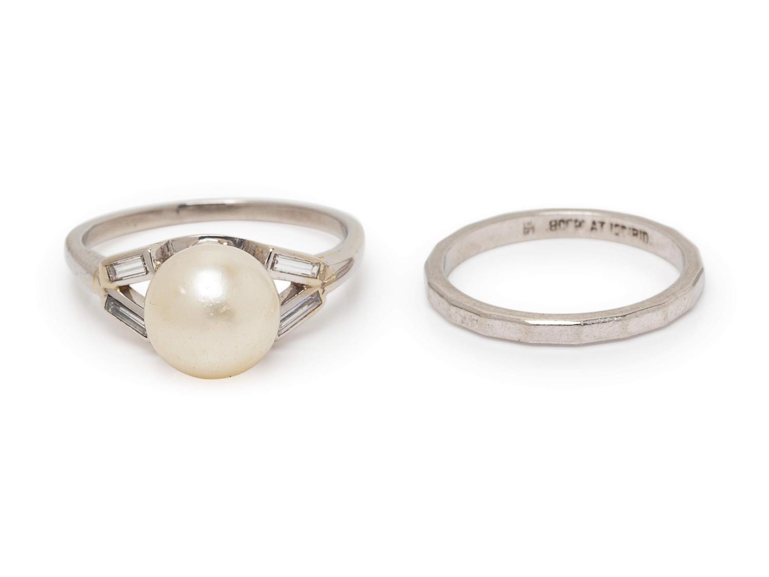 A Collection of Platinum Rings,