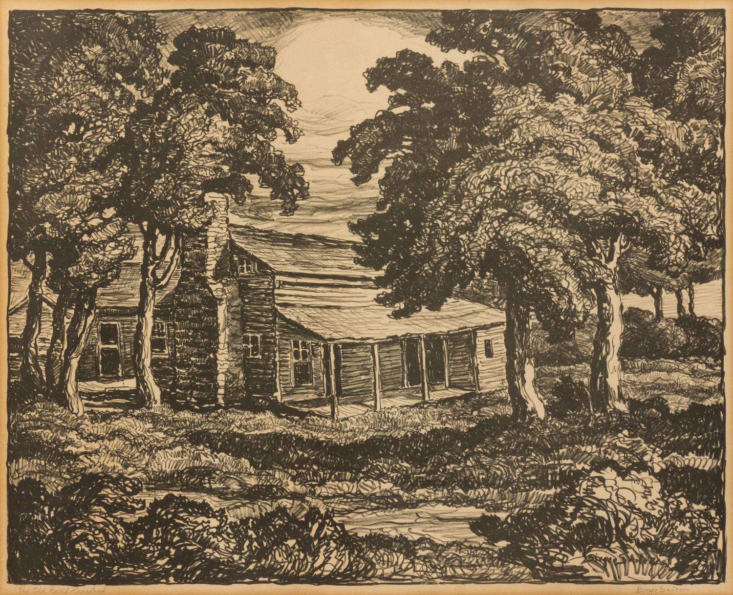 Birger Sandzen, (American, 1871-1954), The Old Cecil Homestead, 1936