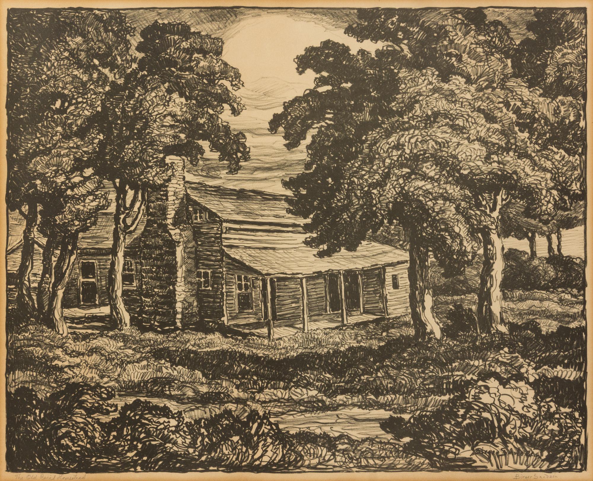 Birger Sandzen, (American, 1871-1954), The Old Cecil Homestead, 1936