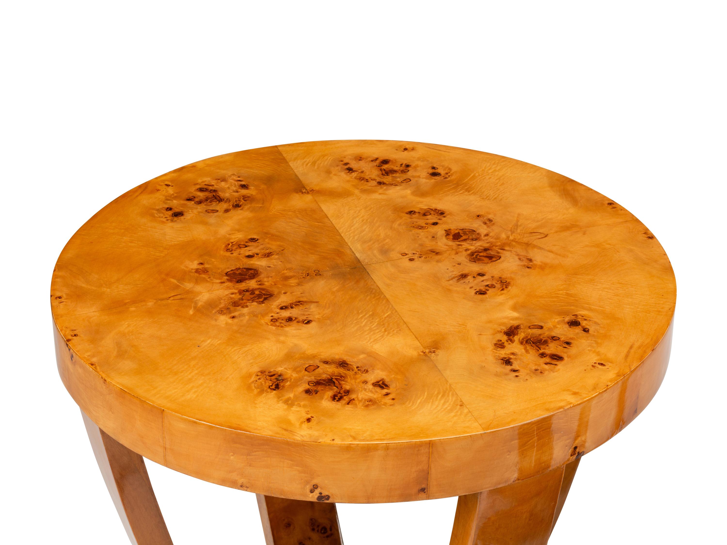 A Pair of Contemporary Burlwood Side Tables
