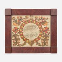 The Blowsy Angel Artist A Fraktur birth and baptism record for Elizabeth Hoff, dated "1785-1786"