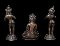Three Indian Bronze Figures