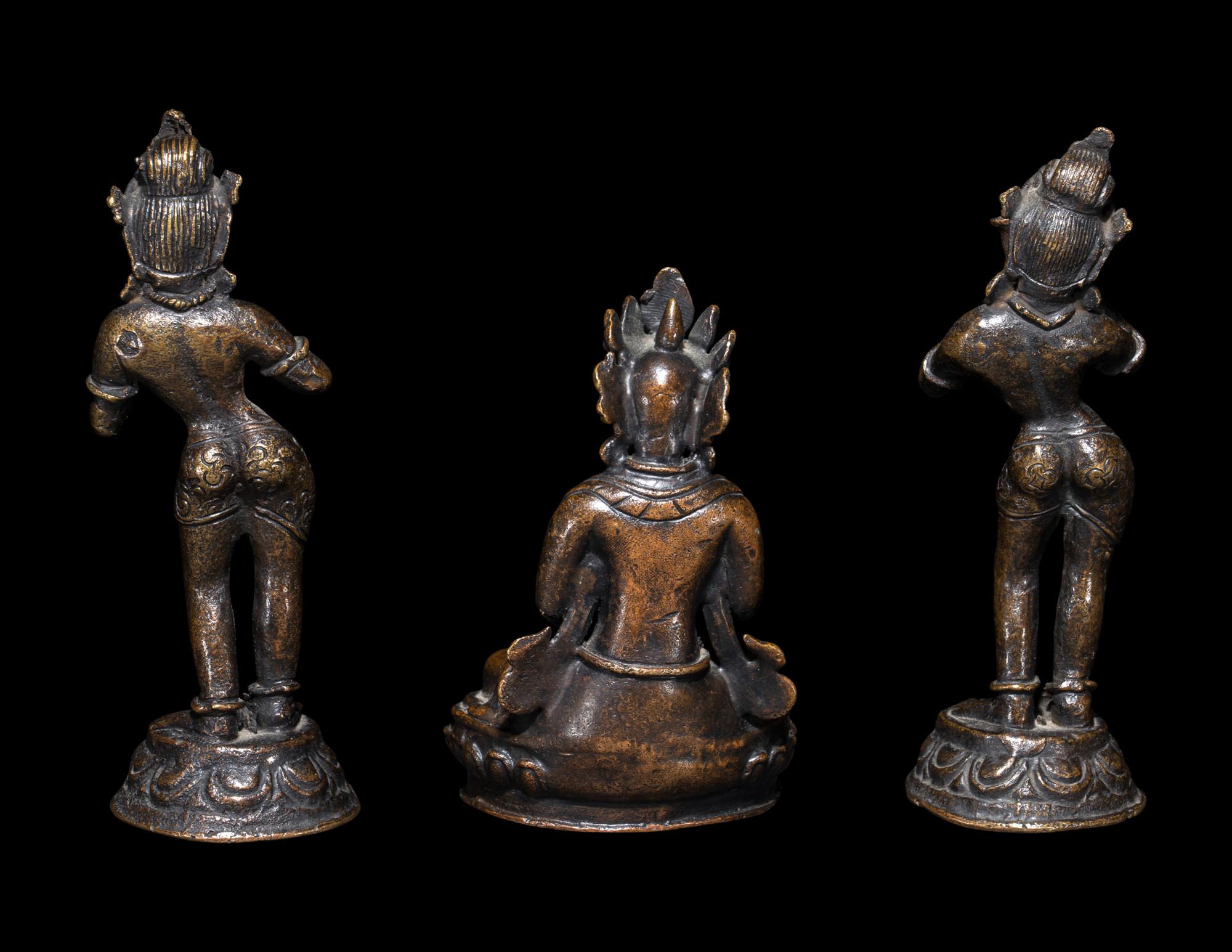 Three Indian Bronze Figures